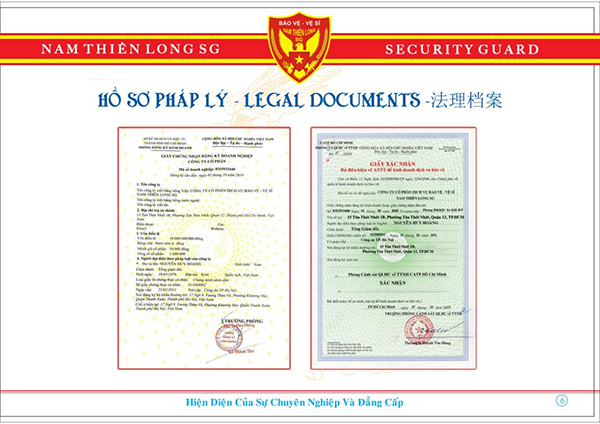 Giấy phép kinh doanh - Bảo Vệ Nam Thiên Long SG - Công Ty CP DV Bảo Vệ Vệ Sĩ Nam Thiên Long SG